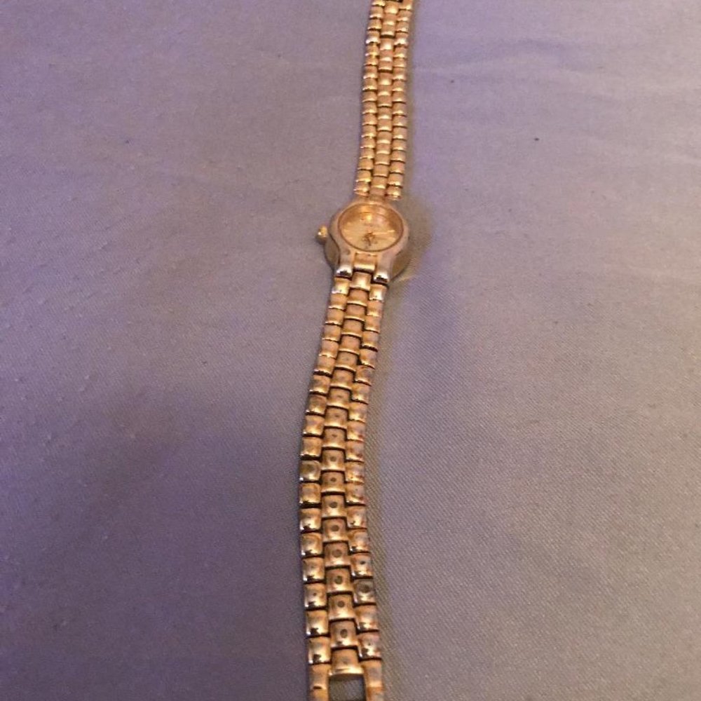 Elgin Gold Watch Diamond in Face! Vintage